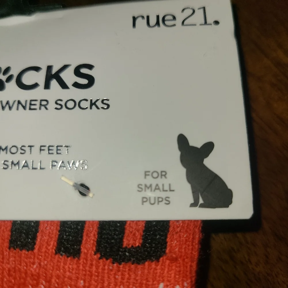 Rue21 Pet Socks Christmas Ho Ho Red Matching Pet & Owner Socks Small Pups NWT
